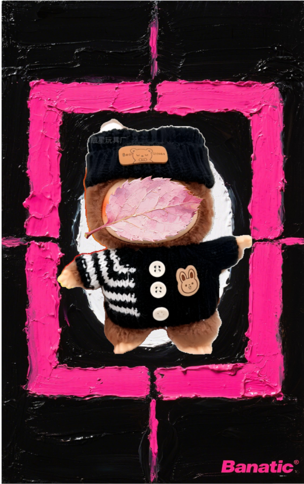 【College Style】 Labubu Knitted Baby Clothes Set (Top + Beret) - Image 1
