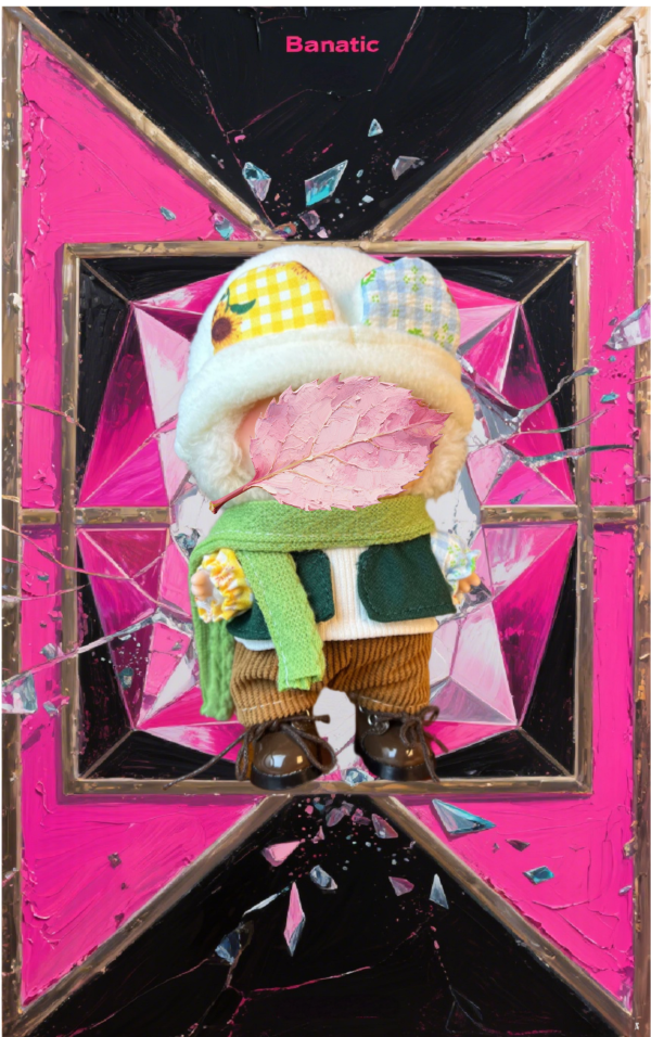 【Forest Adventure】Labubu Plush Plaid Baby Clothes Set (Hat + Scarf + Pants) - Image 1